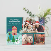 De Notre Maison À Votre 3 Photo Carte De Vacances (Debout devant)