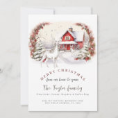 De notre maison à votre carte de vacances de Noël (Devant)