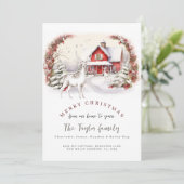 De notre maison à votre carte de vacances de Noël (Debout devant)