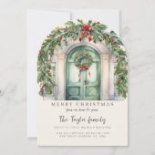 De notre maison à votre carte de vacances de Noël (Devant)