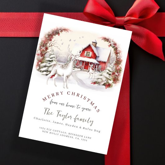 De notre maison à votre carte de vacances de Noël