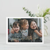 De nous avec amour une carte de vacances photo (Debout devant)