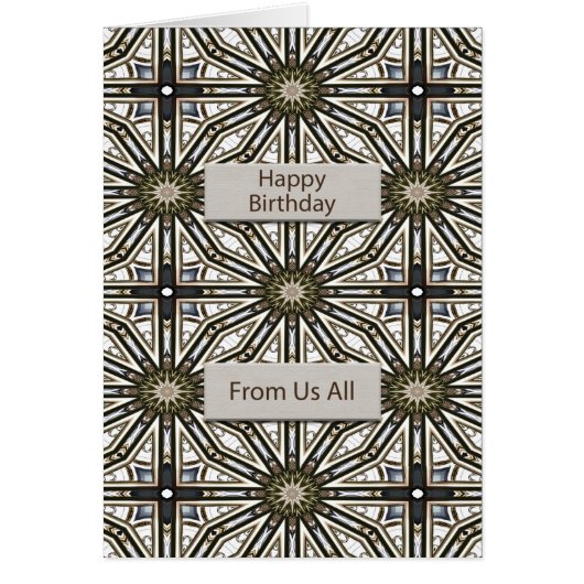 De nous Tous Anniversaire Mandala Design Abstrait (Devant)