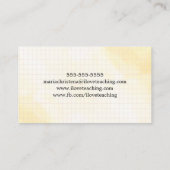 De nouveau au carte de visite d'éducation (Dos)