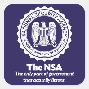 De NSA Vierkante Sticker