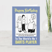 De nummer 1 dartspeler van het woord - Happy Birth Kaart (Voorkant)