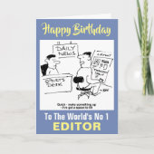 De nummer 1 redacteur van The Word - Gefeliciteerd Kaart (Voorkant)