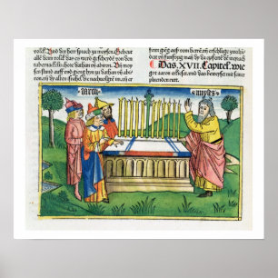 De nummers 17 1-11 Aaron's personeel bloomen op he Poster