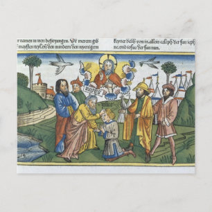 De nummers 27 18-23 Moses leggen zijn hand op Josh Briefkaart