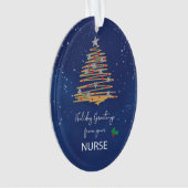 DE Nurse Christmas Tree Nom personnalisable (devant)