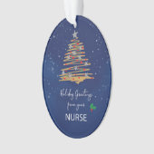 DE Nurse Christmas Tree Nom personnalisable (devant)