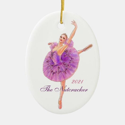De Nutcracker Ballet Sugar Plum Fairy Ornamy Keramisch Ornament (Voorkant)
