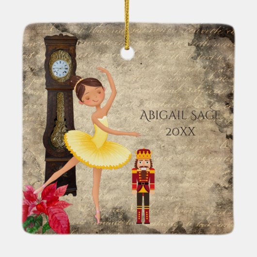 De Nutcracker Claire en de Nutcracker Kerstmis Keramisch Ornament (Achterkant)