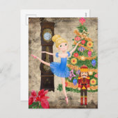 De Nutcracker Clara Act I kerstavond Feestdagenkaart (Voorkant / Achterkant)