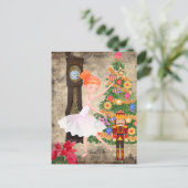 De Nutcracker Clara Act I kerstavond Feestdagenkaart (Staand voorkant)