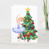 De Nutcracker Clara Ballerina kerstballet Feestdagen Kaart (Achterkant)