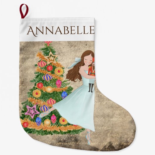 De Nutcracker Clara Ballet Holiday werd gepersonal Grote Kerstsok (Voorkant)