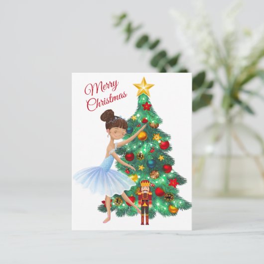 De Nutcracker Clara en de Nutcracker Kerstmis Feestdagenkaart (Staand voorkant)