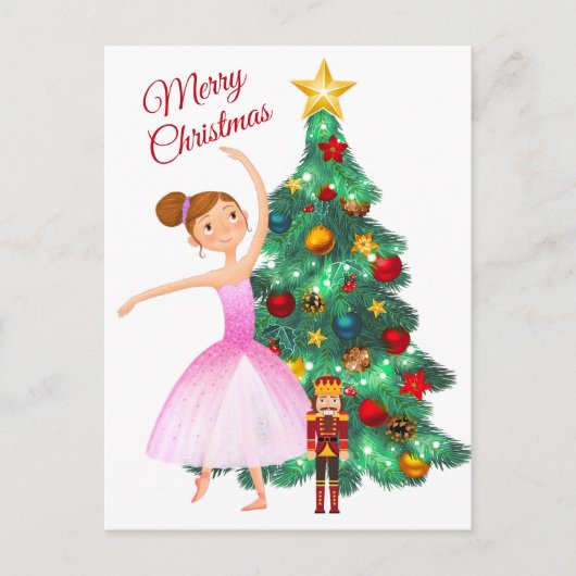 De Nutcracker Clara en de Nutcracker Kerstmis Feestdagenkaart (Voorkant)