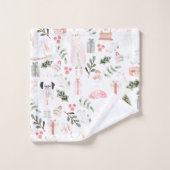 De Nutcracker Holiday Waterverf Bad Handdoek (Wasdoekje)