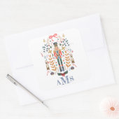 De Nutcracker-kerstballet-monogram Vierkante Sticker (Envelop)