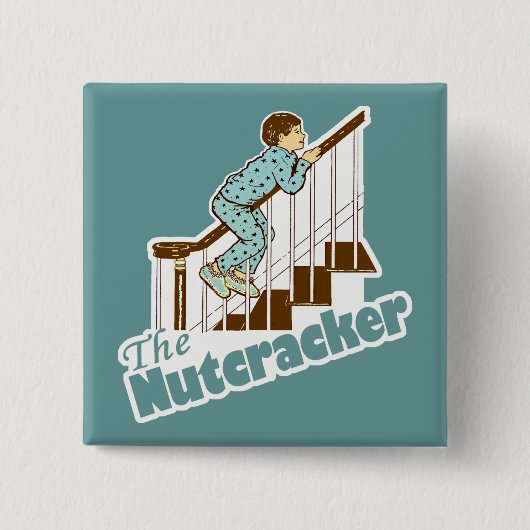 De Nutcracker Kerstmis Vierkante Button 5,1 Cm (Voorkant)