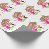 De Nutcracker Sugar Plum Fairy Ballet Kerstmis Cadeaupapier (Hoek)