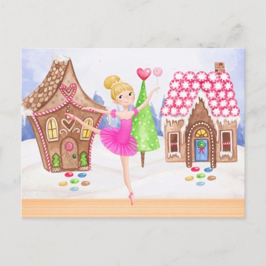 De Nutcracker Sugar Plum Fairy Ballet Kerstmis Feestdagenkaart (Voorkant)