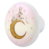 De Nutcracker Suite-Bunny op de moon keramische kn Keramische Knop (Rechts)