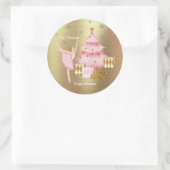 De Nutcracker Suite Dancer en de kerstboom Ronde Sticker (Tas)