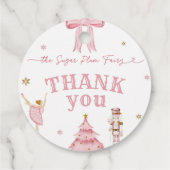 De Nutcracker Winter Onederland 1e verjaardag Bedankjes Labels (Achterkant)