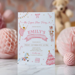 De Nutcracker Winter Onederland 1e verjaardag Kaart