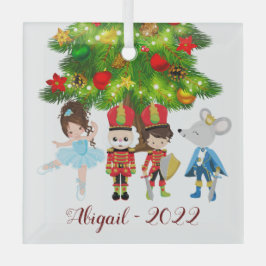 De Nutkraker, Clara, Mouse King Ballet Kerstmis Glas Ornament