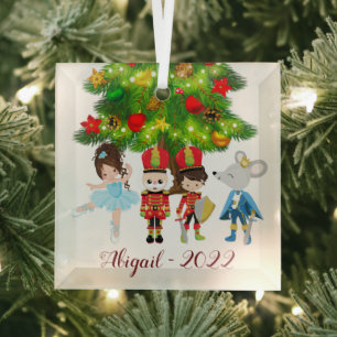 De Nutkraker, Clara, Mouse King Ballet Kerstmis Glas Ornament