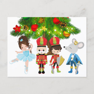 De Nutkraker, Clara, Soldaat, Muis King Ballet Feestdagenkaart