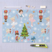 De Nutkraker Karakters Blue Winter Kerstmis Tissuepapier (Craft)