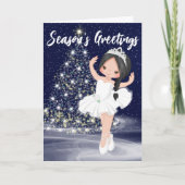 De Nutkraker Snow Queen Ballerina Kerstmis Feestdagen Kaart (Voorkant)