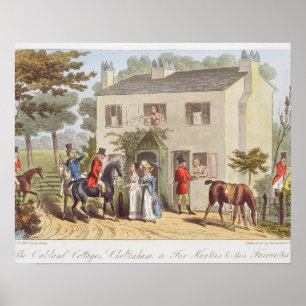 De Oakland Cottages, Cheltenham of Fox Hunters a Poster