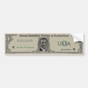 De Obama-dollar Bumpersticker