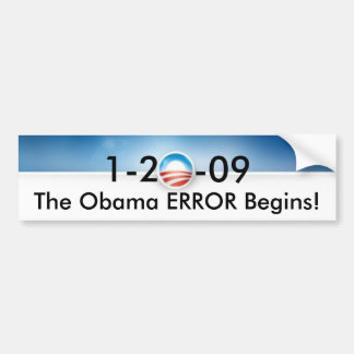 De Obama-fout begint Bumpersticker