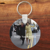 de obamas, dank je Amerika Sleutelhanger (Voorkant)