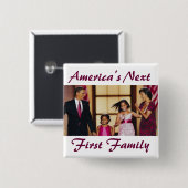 De Obamas: De volgende Button uit de eerste Amerik (Voorkant /achterkant)