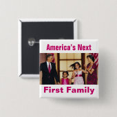 De Obamas: De volgende Button uit de eerste Amerik (Voorkant /achterkant)