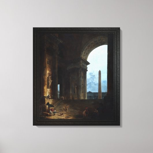 De Obelisk van Hubert Robert Canvas Afdruk (Voorkant)