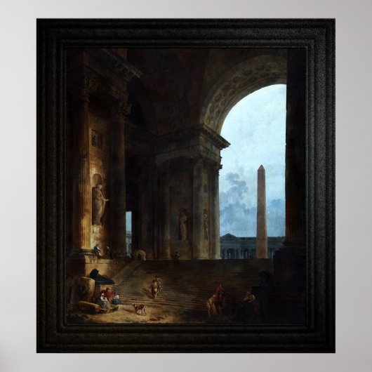 De Obelisk van Hubert Robert Poster (Voorkant)