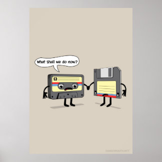 De Obsoletes (Retro Floppy Disk Cassettebandje) Poster