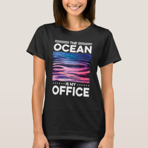 De oceaan is mijn Kantoor coole zeebioloog Biolo T-shirt
