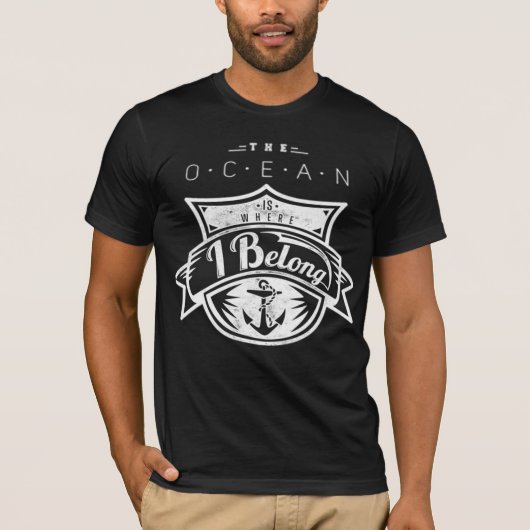 De oceaan is waar ik deel van T-Shirt (Voorkant)