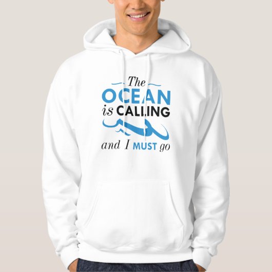 De oceaan roept hoodie (Voorkant)