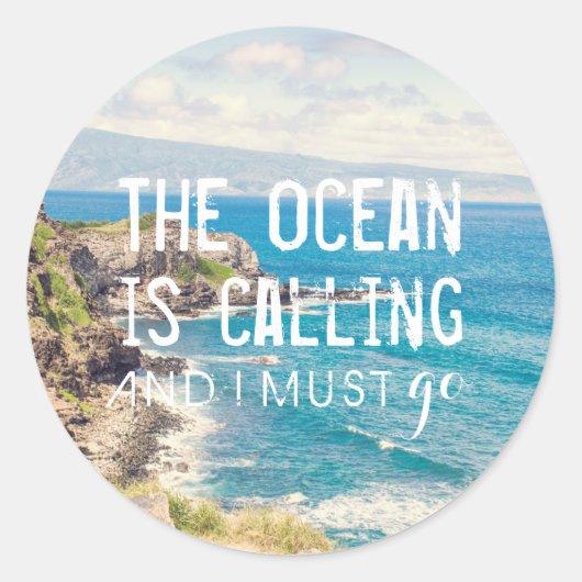 De oceaan roept - Maui Coast | STICKER (Voorkant)